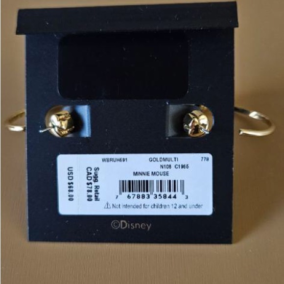 NWT Kate Spade Disney Minnie Mouse Hoop Earrings 🐭💘 - Picture 2 of 2